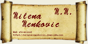Milena Menković vizit kartica